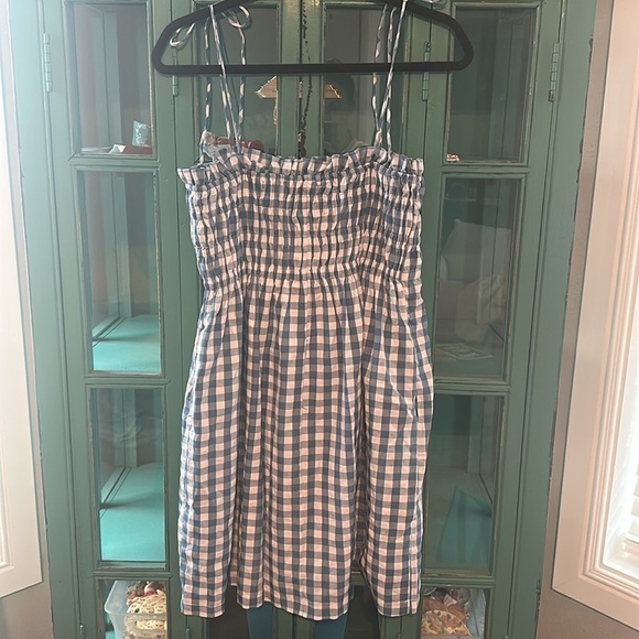 WATERLOO GINGHAM DRESS IN BLUE EUC - Picture 5 of 6
